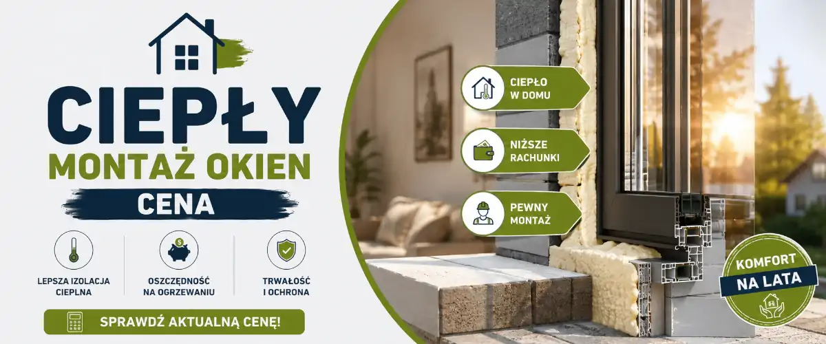 Ciepły montaż okien cena – koszt montażu 2026