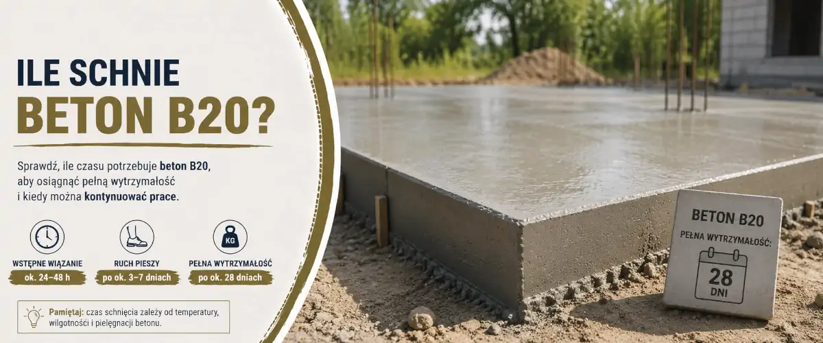 Ile schnie beton B20? Czas wiązania i obciążania