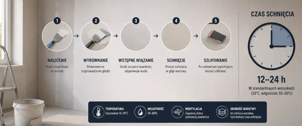 Ile schnie gładź szpachlowa? Czas schnięcia