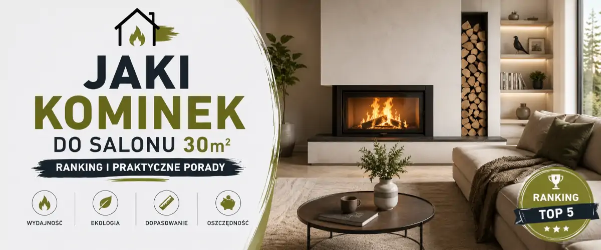 Jaki kominek do salonu 30m2 – ranking i porady
