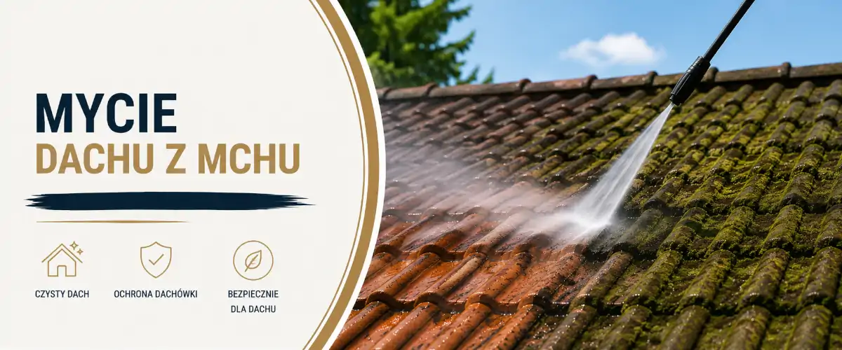 Mycie dachu z mchu bez niszczenia dachówki