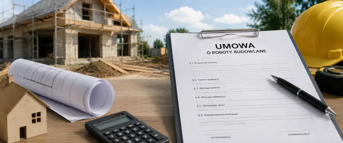Prosta umowa o roboty budowlane wzór 2026