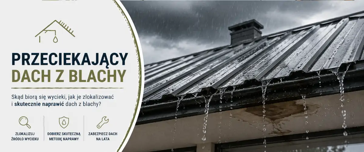 Przeciekający dach z blachy: przyczyny i naprawa
