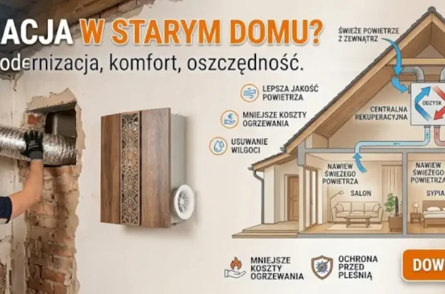 Rekuperacja w starym domu czy warto? Koszty i opinie 2026