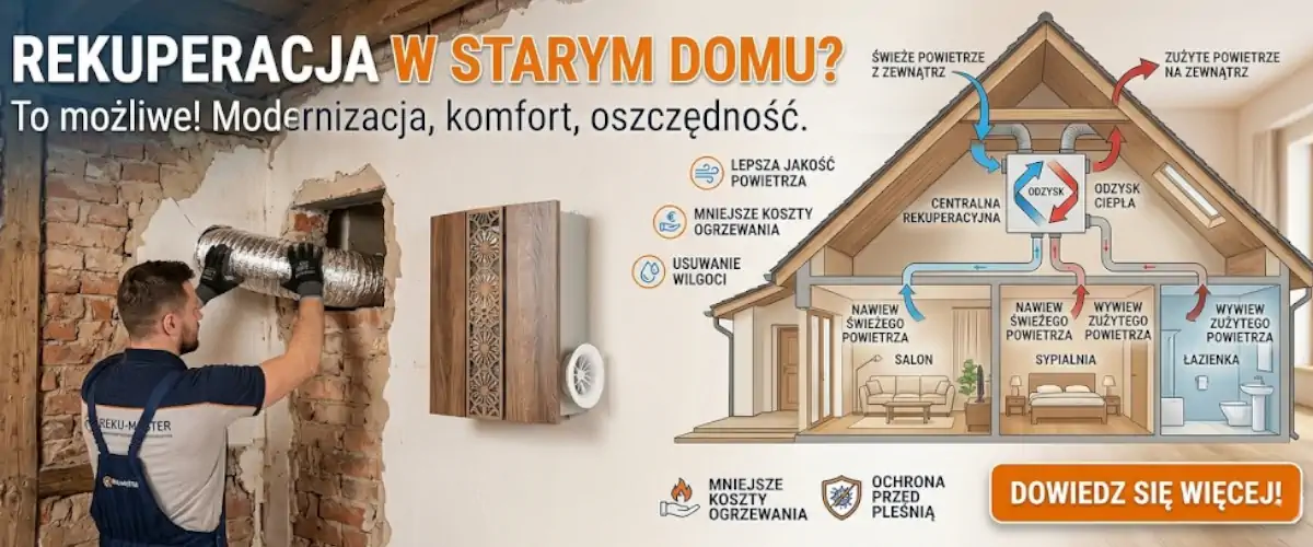 Rekuperacja w starym domu czy warto? Koszty i opinie 2026