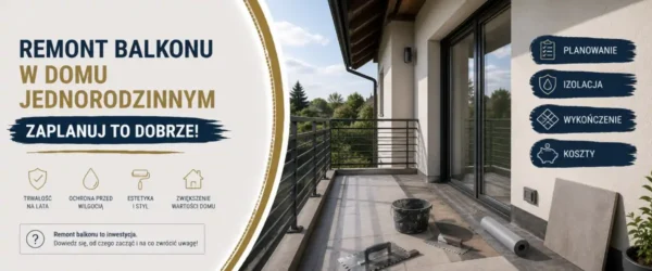 Remont balkonu w domu jednorodzinnym krok po kroku