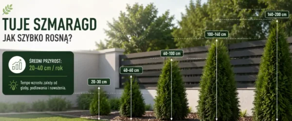 Tuje Szmaragd jak szybko rosną? Wzrost 2026