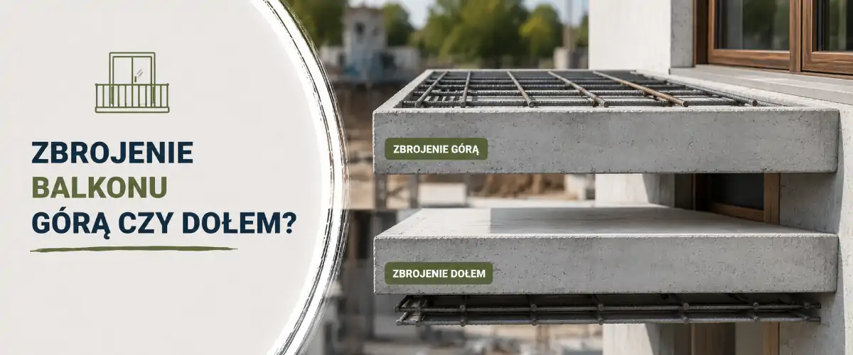 Zbrojenie balkonu górą czy dołem? Zasada