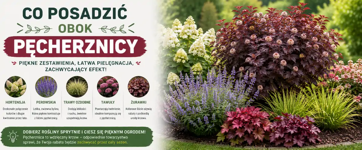 Co posadzić obok pęcherznicy? 12 sprawdzonych połączeń