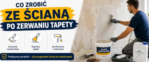 Co zrobić ze ścianą po zerwaniu tapety i kleju