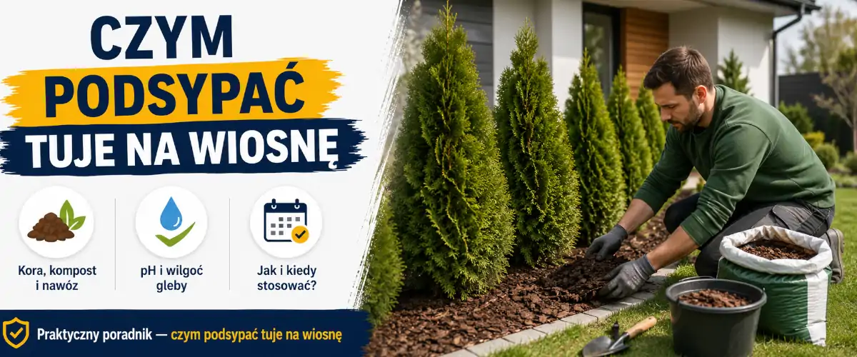 Czym podsypać tuje na wiosnę - nawozy i dawki