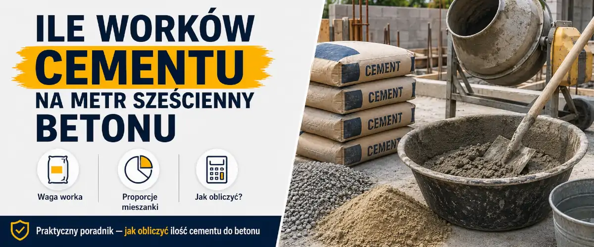 Ile worków cementu na metr sześcienny betonu?