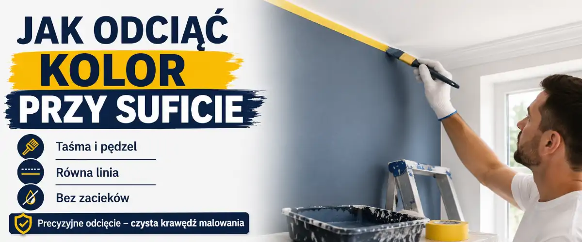 Jak odciąć kolor przy suficie bez podcieków