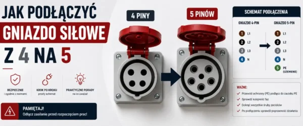 Jak podłączyć gniazdo siłowe z 4 na 5 - co trzeba sprawdzić