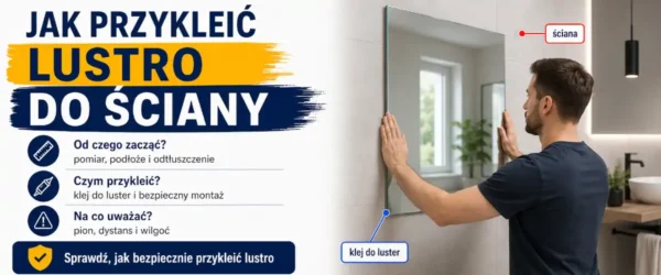 Jak przykleić lustro do ściany? Klej, kroki, błędy