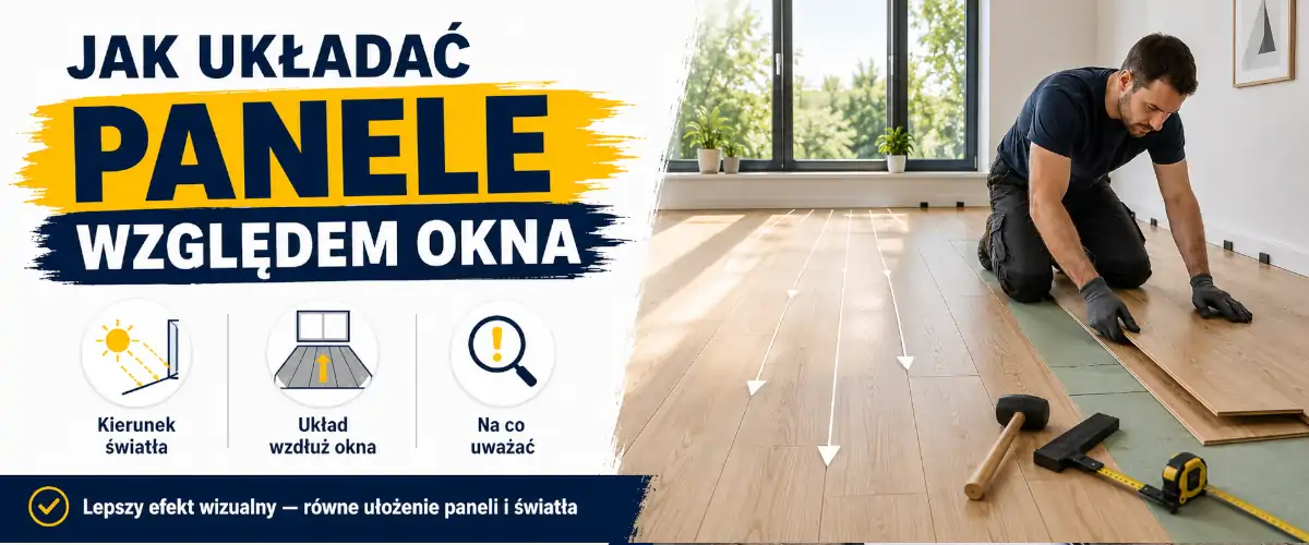 Jak układać panele względem okna? Kierunek i błędy