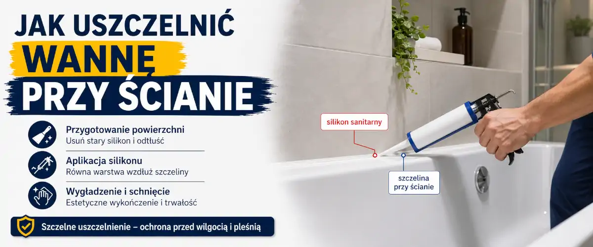 Jak uszczelnić wannę przy ścianie bez przecieku