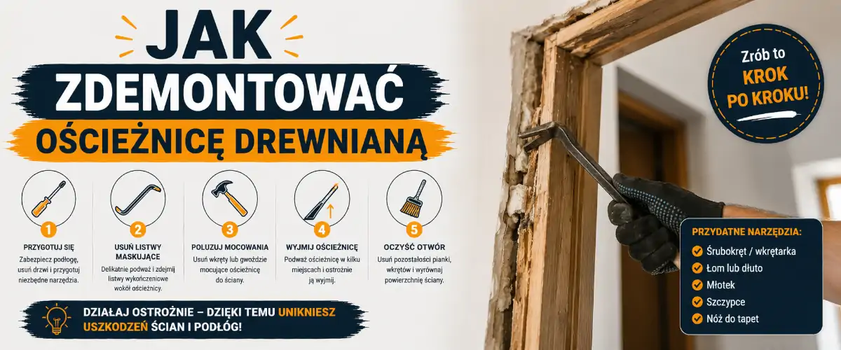 Jak zdemontować ościeżnicę drewnianą bez uszkodzeń ściany