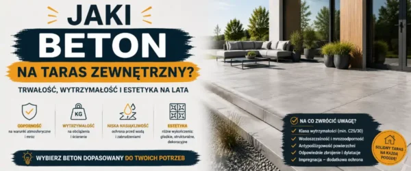 Jaki beton na taras zewnętrzny? Najlepsze klasy i parametry