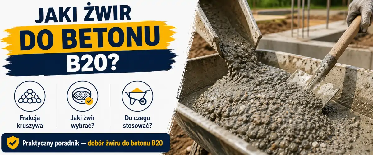 Jaki żwir do betonu B20? Frakcja i proporcje