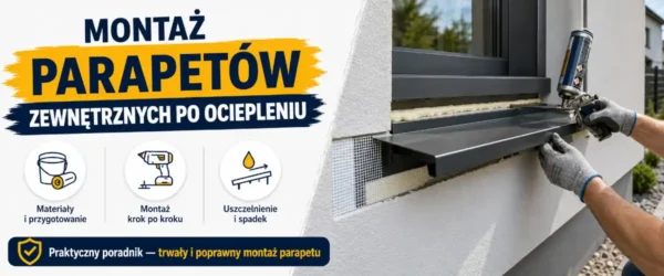 Montaż parapetów zewnętrznych po ociepleniu