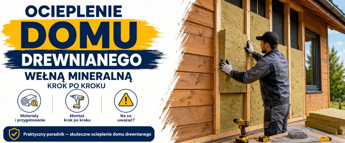 Ocieplenie domu drewnianego wełną mineralną krok po kroku