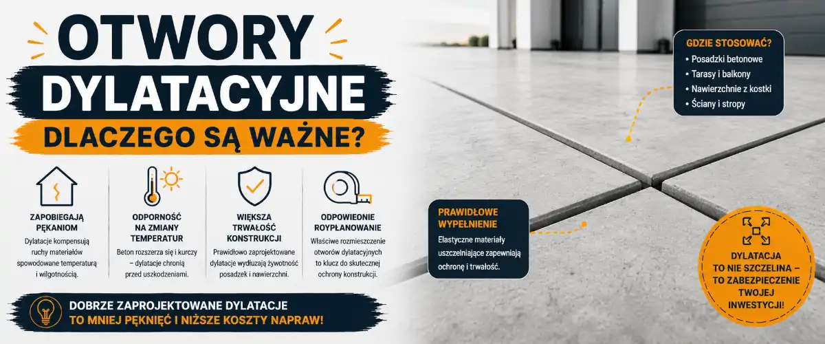 Otwory dylatacyjne – gdzie wykonać i jak uniknąć pęknięć