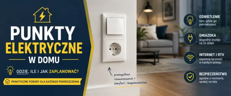 Punkty elektryczne w domu: jak je zaplanować – lista