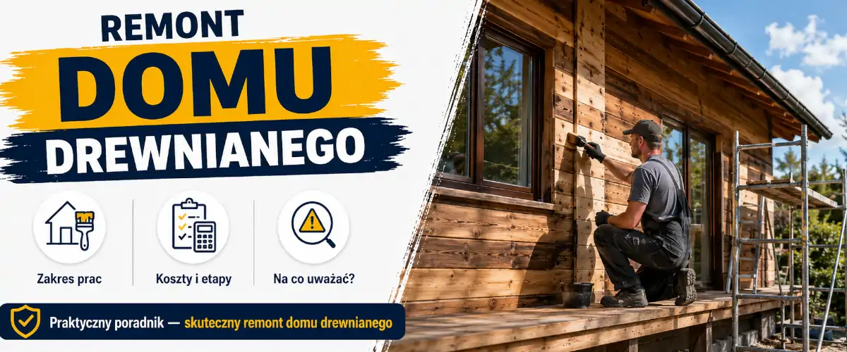 Remont domu drewnianego: konstrukcja, wilgoć, koszty