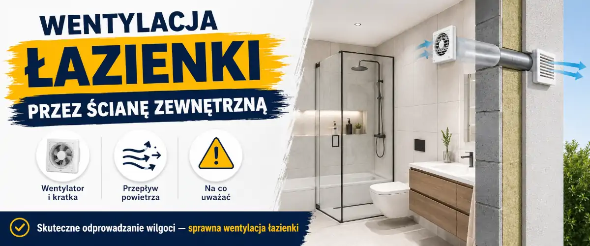Wentylacja łazienki przez ścianę zewnętrzną