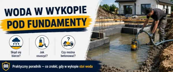 Woda w wykopie pod fundamenty - co zrobić przed betonem