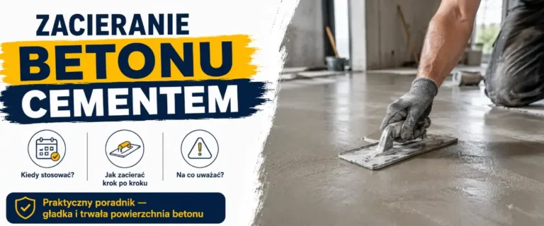 Zacieranie betonu cementem: kiedy ma sens