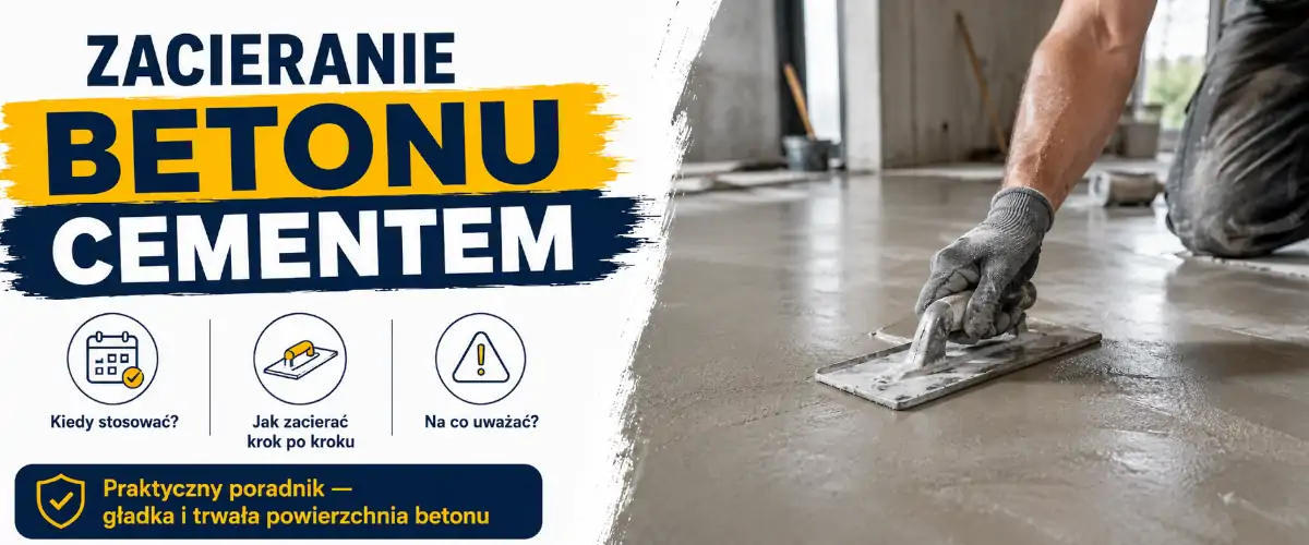 Zacieranie betonu cementem: kiedy ma sens