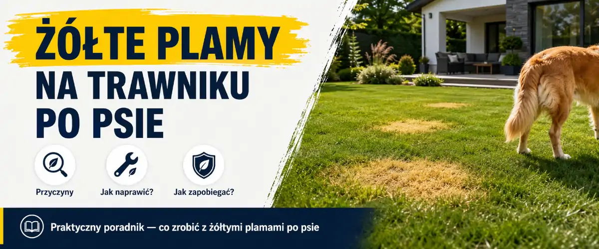 Żółte plamy na trawniku po psie - jak usunąć