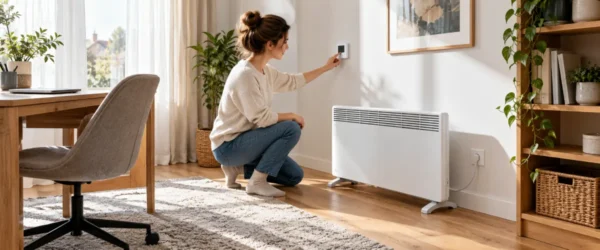 Ustawianie termostatu konwektora elektrycznego w domowym gabinecie