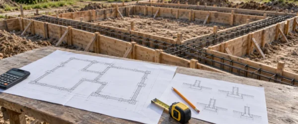 Obliczanie objętości ław na podstawie rzutu fundamentów